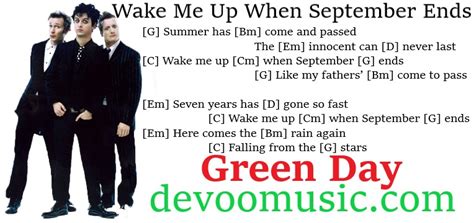 Green Day | Wake Me Up When September Ends Chords | Best 2004 - GUITAR ...