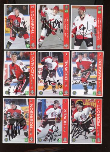 1996 97 Soo Greyhounds Team 31 Set Signed Auto R Jackmanjoe