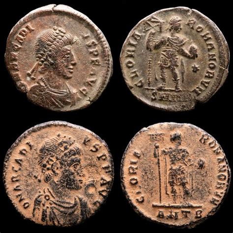 Roman Empire Arcadius AD 383 408 Lot Comprising Two Catawiki