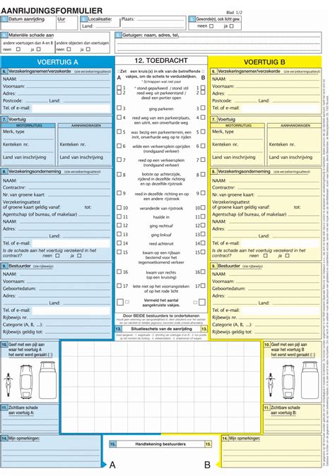 Tips Bij Het Invullen Van Een Aanrijdingsformulier