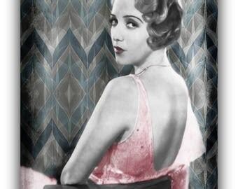 Vintage Nude Girl With Flower S Style Painting Erotic Girl