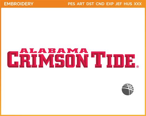 Alabama Crimson Tide College Sports Embroidery Logo In 4 Sizes Spln000061 • Sports Logos