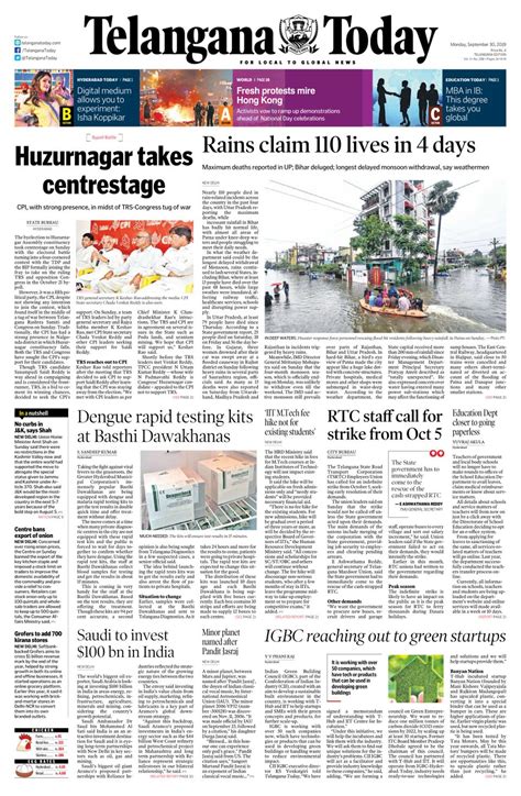 Telangana Today-September 30, 2019 Newspaper - Get your Digital Subscription