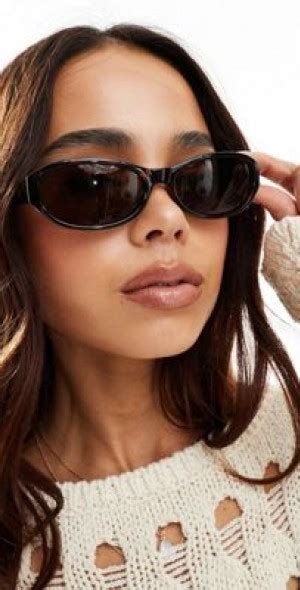 Le Specs Slim Sunglasses In Tortoiseshell Brown