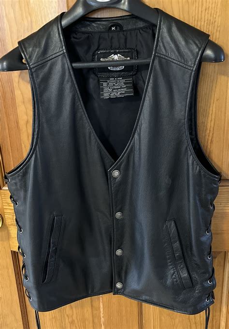 Men’s Harley Davidson Pathway Leather Snap Vest 98103 Gem