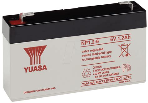 Yu Np Yuasa Agm Battery Ah V At Reichelt Elektronik