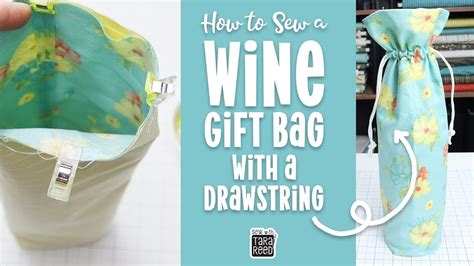 How To Sew A Wine Gift Bag With A Drawstring YouTube