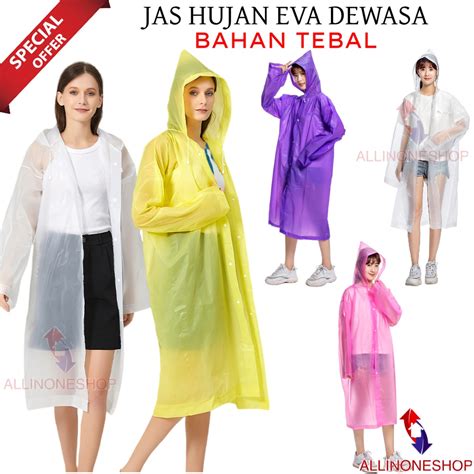 Jual Eva Raincoat Jas Hujan Dewasa Terusan Jas Hujan Transparan