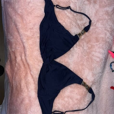 Michael Kors Swim Michael Kors Navy Blue Bikini Top Poshmark