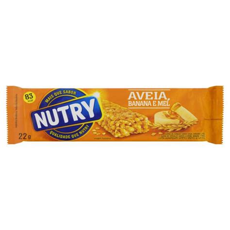 Barra De Cereal Aveia Banana E Mel Nutry Pacote G Super Primavera