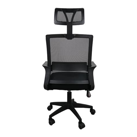 Silla Gerencial Modamob Modelo Nova Color Negro Respaldo Y Cabecera