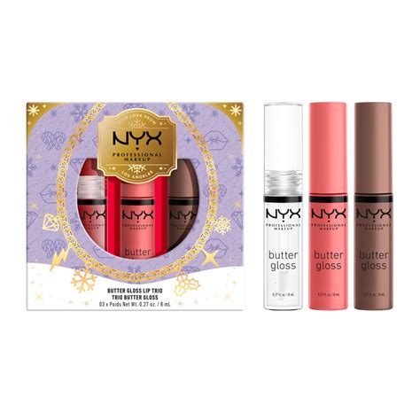 Nyx Professional Makeup Mrs Claus Butter Gloss Trio Pink Panda