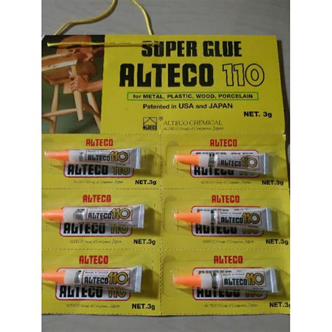 Jual Lem Super Glue Alteco 110 Metal Logam Plastic Plastik Wood Kayu