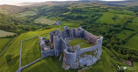 Carreg Cennen Castle | Aeroviews | UK Drone Photography | Drone Filming ...