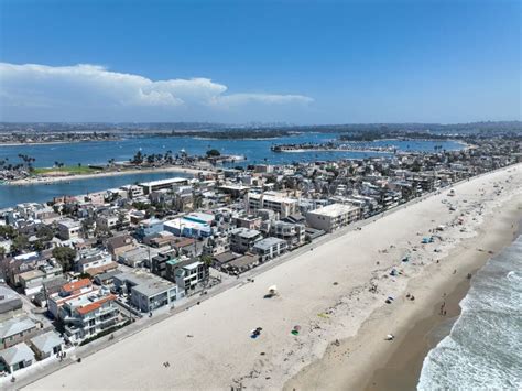 Aerial View of Mission Bay and Beach in San Diego, California. USA ...