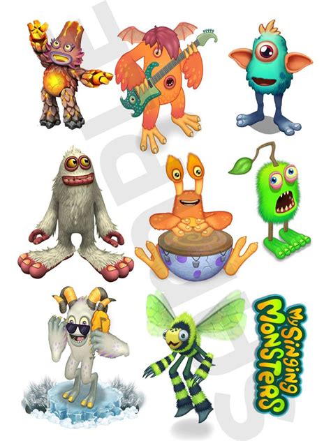 MY SINGING MONSTERS Edible Cake Toppers A4 Icing Wafer EBay Edible