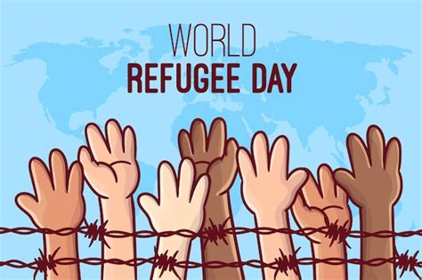 Hand Drawn World Refugee Day Concept Free Vector