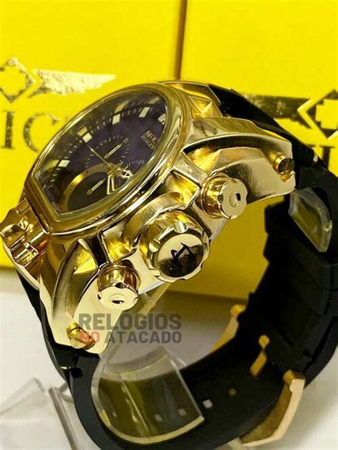 Comprar Relógio Masculino Invicta Zeus Magnum Dourado Preto P Borracha