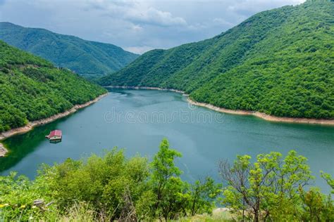 Aerial View Of Green Mountains And River Stock Image Image Of Beauty