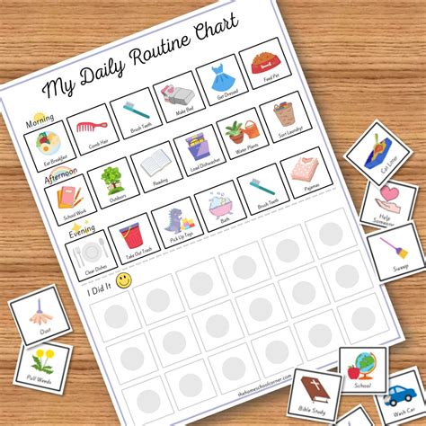 Kids Daily Routine Chart Printable Visual Routine Cards Etsy