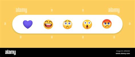 December Set Of Viber Like Empathetic Emoji Reactions Flat