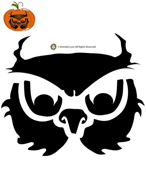 Easy Owl Pumpkin Stencil | Woo! Jr. Kids Activities : Children's Publishing