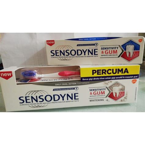 Free Toothbrush Sensodyne 100g Sensitivity And Gums Whitening