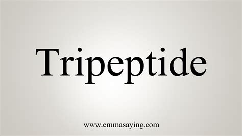 How To Say Tripeptide - YouTube