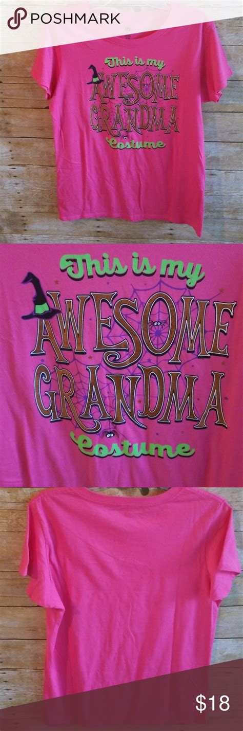 Nwot Awesome Grandma Halloween Tee Size Large Awesome Grandma Hot Pink