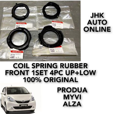 PERODUA MYVI ALZA VIVA COIL SPRING RUBBER FRONT 1SET 4PC UP LOW 100