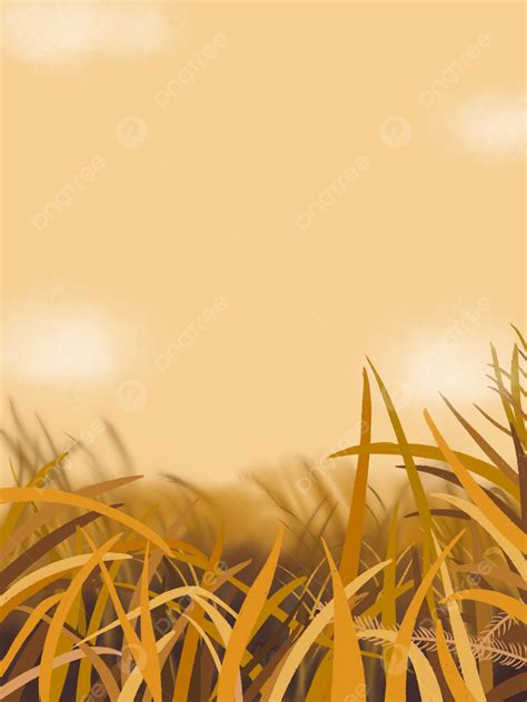 Golden Autumn Grass Background Design Wallpaper Image For Free Download ...