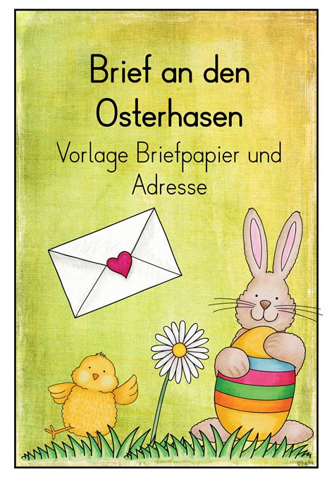 Vorlage Brief An Den Osterhasen Unterrichtsmaterial In Den F Chern