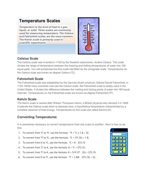 Temperature Scales