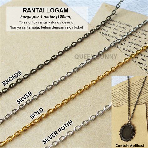 Jual Rantai Kalung Rantai Gelang 3x4mm Rantai Logam Besi Rantai Metal