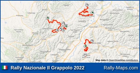 Streckenverlauf Rally Nazionale Il Grappolo Rallyekarte De