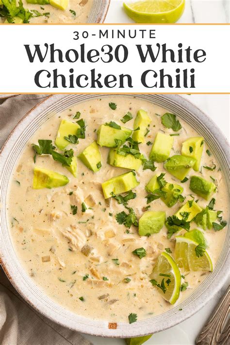 Whole30 White Chicken Chili - 40 Aprons