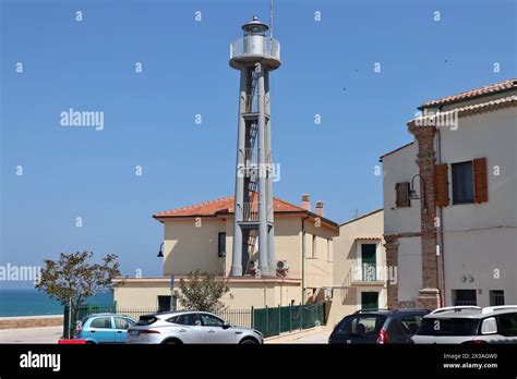 Termoli Faro Moderno Nel Borgo Antico Stock Photo Alamy