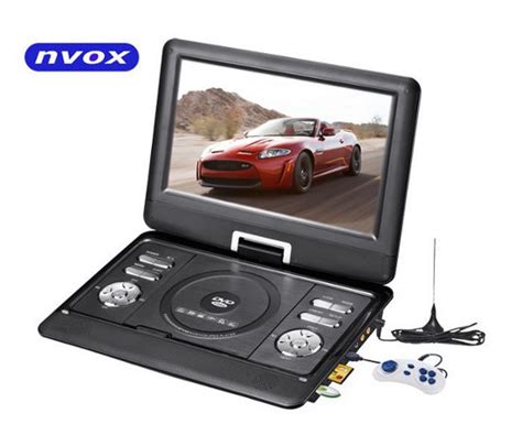 NVOX PD 1011 przenośny odtwarzacz DVD LCD 10 cali USB SD GRY 12V 230V