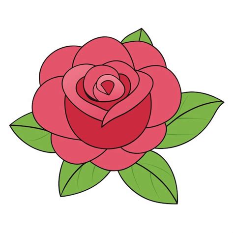 Flor de rosa en fondo blanco terreno ilustración vectorial kawaii ...