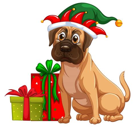 Dog and christmas presents 368154 Vector Art at Vecteezy