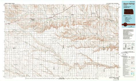 Sharon Springs Topographical Map 1 100 000 Kansas Usa