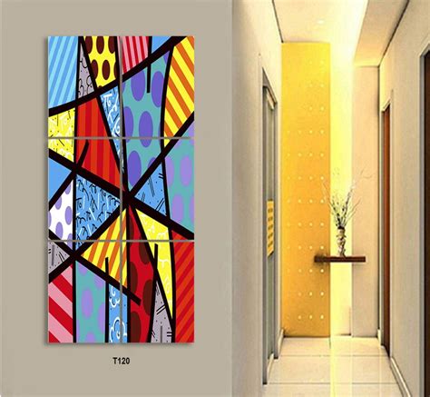 Quadro Decorativo Vertical Abstrato Romero Brítto Decoração