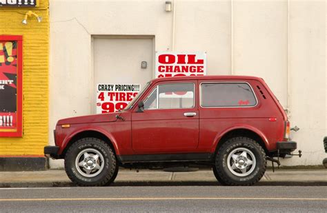 OLD PARKED CARS.: 1997 Lada Niva 1600.