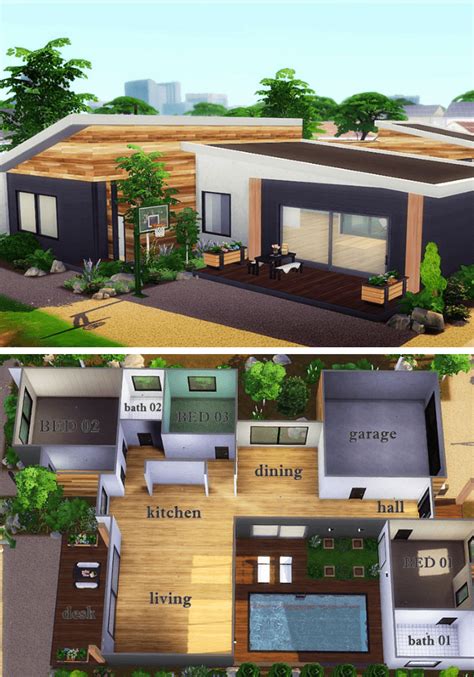 Sims 4 Modern House Sims 4 House Design Modern House Plans Sims 4