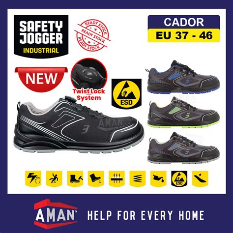 Safety Jogger Cador ESD S1P Sporty Safety Shoes Steel Toecap Midsole