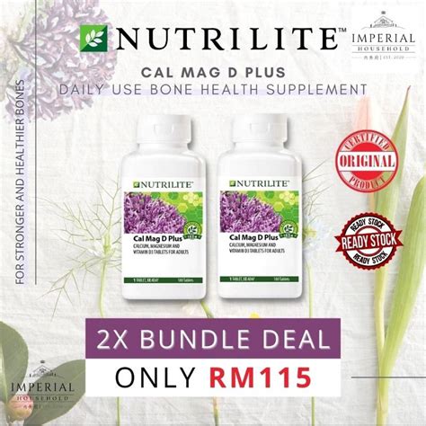 100 Original Amway Nutrilite Twin Pack Cal Mag D Plus Calcium