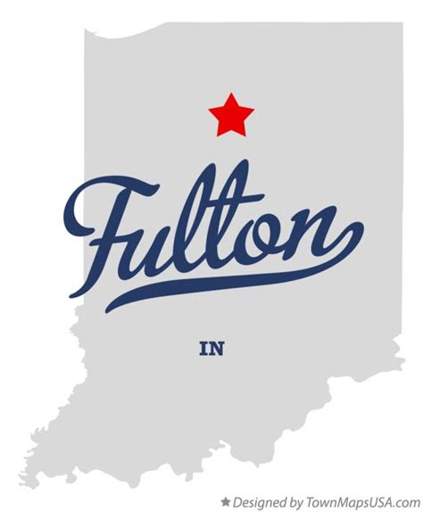 Map of Fulton, Fulton County, IN, Indiana