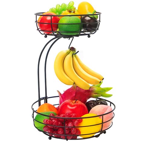 Auledio Tier Countertop Fruit Vegetables Basket Bowl Storage With