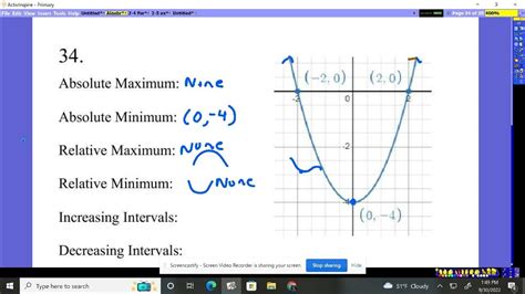 Algebra 2 Chapter 2 Practice Test 34 Youtube