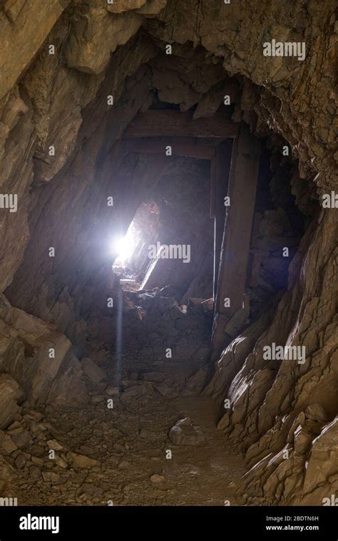 Abandoned Mine Shafts In The California Desert Stock Photo Alamy